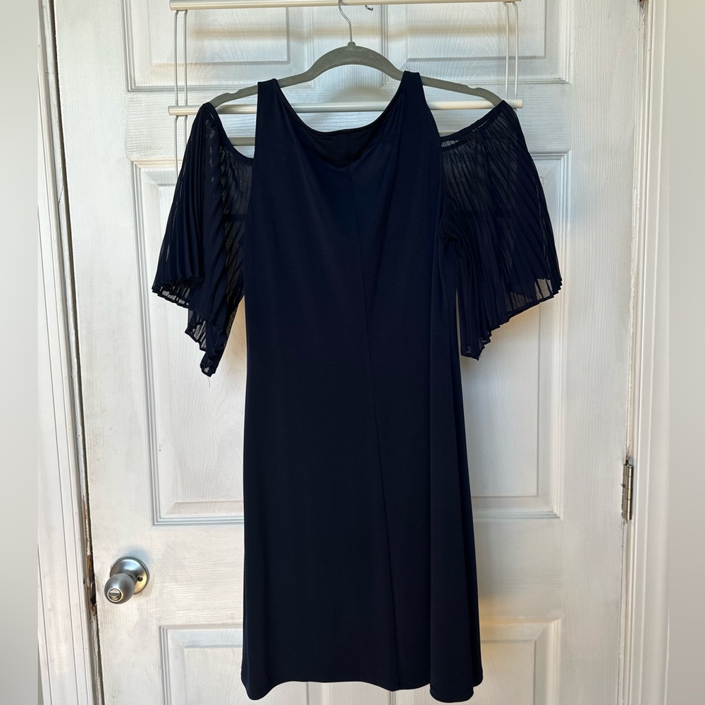 Navy Off the Shoulder Mini